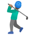 🏌🏽‍♂️ man golfing: medium skin tone display on Google